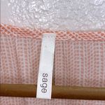 Sage  Bell Sleeve Orange White Deep V-Neck Mini Dress Photo 2