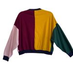 Tommy Hilfiger  Denim Colorblock Sweatshirt XS Oversized Fit Retro Pullover Photo 5