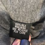 Nicole Miller  100% Silk Long Sleeve Top V-Neck‎ Color Block Black Gray Size XS Photo 7