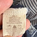 Mystree  Blue Striped Floral Embroidered Button Down Shirt M Photo 11