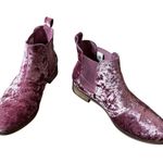 Toms  Ella Faded Rose Pink Crushed Velvet Ankle Boots Women's US 10 EU 42 Photo 10
