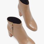 Kate Spade Knott Zip Booties, Light Fawn Pebble Calf Leather Size 11 New in Box Photo 2