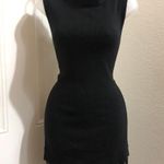 Apt. 9  Goth Black lace-trimmed fitted mini sleeveless sweater vest dress turtleneck. Unique, standout piece Size XL, measurements on pics Great for layering with button up shirts or paired with tights and knee high boots Photo 0