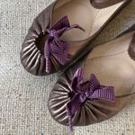 Maloles Dolly Brown Leather with Purple Bow Size 39 Photo 2