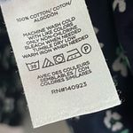 Loft • Navy Floral Ruffle Tie Neck Tank Top Photo 4