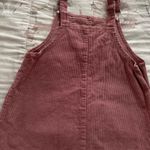 Pink corduroy overall bib pinafore suspender dress, size S Barbiecore boho Photo 0