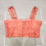 Farm Rio  Light Pink Guipure Sleeveless Corset Photo 6