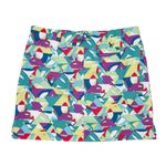 NVO by Lanctot Women's Golf Skort Athletic Skirt with Shorts Geometric Size 12 Blue Photo 1