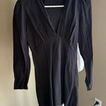 ZARA  Black Long Sleeve mini dress with raw hem Photo 0
