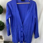 Emporio Armani  Blue Long Sleeve Button Front Cardigan Sweater 46 XL Photo 0