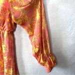 Simply Irresistible women’s flowy Y2K babydoll floral paisley blouse size XL Pink Photo 2