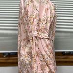 Status by Chenault NWT Pink Coral Flared 3/4 Length Sleeve Floral Peasant Top Size L Photo 6