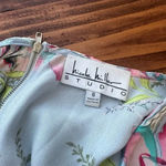 Nicole Miller Light Blue Floral Sleeveless Swing Drop Waist Dress Size 6 Photo 4