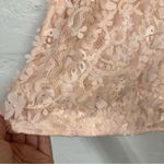 Badgley Mischka  Pink Floral Appliqué Short Sleeve Blouse Womens XXL Coquette Top Photo 2