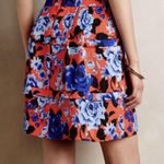 HD in Paris Lyanna Floral Skirt Small Red Blue Anthropologie Feminine Bloomcore Photo 2
