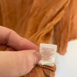 LC Lauren Conrad  Plus Size Slit Back Mini Heart Blouse Orange Bell Sleeve Boho Photo 9