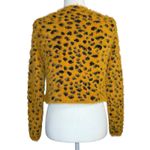 Kamana Convertible Cheetah Cardigan Sweater S Long Sleeve Fuzzy Cozy Pockets Photo 8