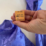 Topics Sz Large Pullover Purple Metallic Floral Blouse Knit Tie Banded Hem Blue Photo 3