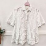 Kate Spade Broome Street Lace Inset Peplum Blouse White Size XS Photo 1