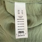 ASOS Design Women’s Green Plunge Mini Dress With Wrap Drape Skirt Size 10 Photo 7