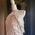 K. Jordan white lace floral mini dress with tassels off shoulder size large Photo 3