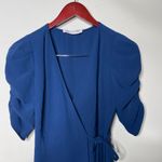 Amanda Uprichard  Blue Wrap Mini Virginia Dress sz S Photo 4