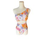 Cupshe - NWT Hazy Tenderness Flower One-Shoulder Top & Hipster Bikini Set Sz M/L Photo 2