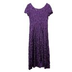 Alex Evenings  Purple Lace Sequins Rosette Flare Party‎ Dress Size 10 Photo 7