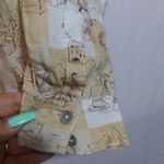 C&C California C&C Linen Beige Italy Travel Vacation Patterned Button-Up Long Sleeve Shirt SZ M Photo 5