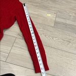 Ralph Lauren Lauren Sweater Womens S Red Cable Full Zip Brass Buckles Pockets Photo 9
