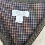 Christopher & Banks VTG  Fleece Woodland Winter Christmas Beige Vest Appliqué L Photo 2