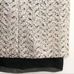 Shoshanna New  Metallic Foil Herringbone Tweed Sheer Yoke Sleeveless Dress Photo 9