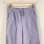 Athleta  Women's Light Blue Farallon Heathered Wide Crop Casual Pants Size 0 Photo 1