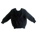 Ba&sh  Amby Sweater Rhinestones Angora Jumper Black Noir Pull US 4 Small NWT Photo 8