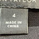 Ann Taylor Dress Black Vneck Long Sleeve Knee Length Shift Size 4 Photo 5