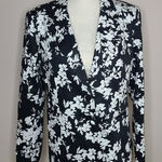 Premise  Floral‎ Black and White Blazer Jacket Size 10 Photo 0
