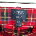 J Crew Kallie Pant Women Size 16 Red Plaid Straight Leg Preppy Chic NWT Photo 2