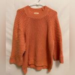 Maeve Anthropologie  Mackenzie Chunky Knit Sweater‎ in Coral Size Medium Photo 1