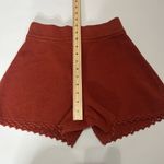 Rebecca Taylor XS Crochet Style Pull On Terracotta Shorts 100% Cotton Photo 5