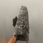 Camellia Black Tweed Clutch with Floral Accent Photo 1