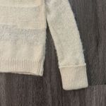 Free People  Suki Alpaca Mock Neck Sweater Cuffed Sleeves Size L Ivory Photo 6