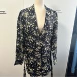 Scotch & Soda NWT Size L Black Yellow Floral Draped Blazer Belted Garden Girl Photo 7