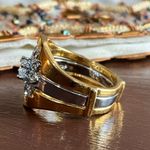 Gold and silver ring with a touch of vintage charm ring Size 8 Photo 6