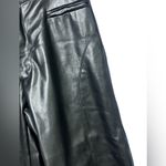 Faux Leather Wide Leg Trouser Large EUC Black Photo 6