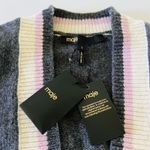 Maje  Charcoal Gray College Cardigan With M Patch - 1 (Small) Photo 1
