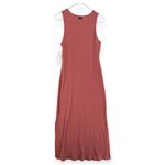 Hurley  Sleeveless Ribbed Side Slit Maxi Dress in Faded Rose Photo 1