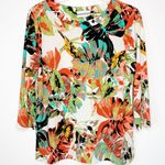 Draper’s & Damon’s Floral Hawaiian Blouse Photo 0