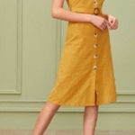 SheIn  Button Front Belted Sleeveless Boho Cami Midi Dress Photo 0