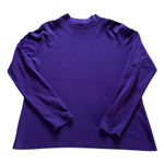 LL Bean Supima Cotton Long Sleeve Mock Neck Tee Shirt Purple Womens Large Photo 0