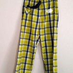 Boxercraft  XL Cotton Plaid Pajama Pants in Navy and Lime Photo 0